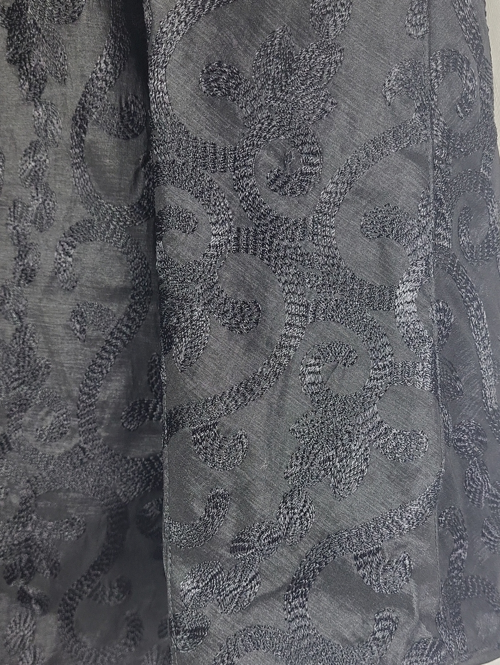 Mycra Pac Black Textured Reversible Long Trench Coat. Size M/L - Picture 4 of 11